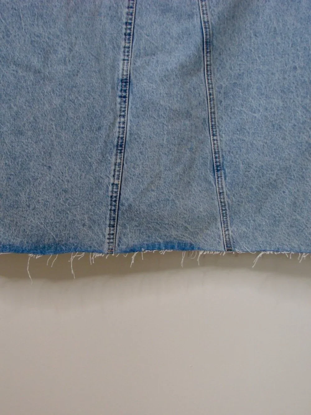 Zara Light Blue Denim Midi Maxi Skirt Asymmetric Fly Raw Hem BRAND NEW NWT XXL - Picture 15 of 15